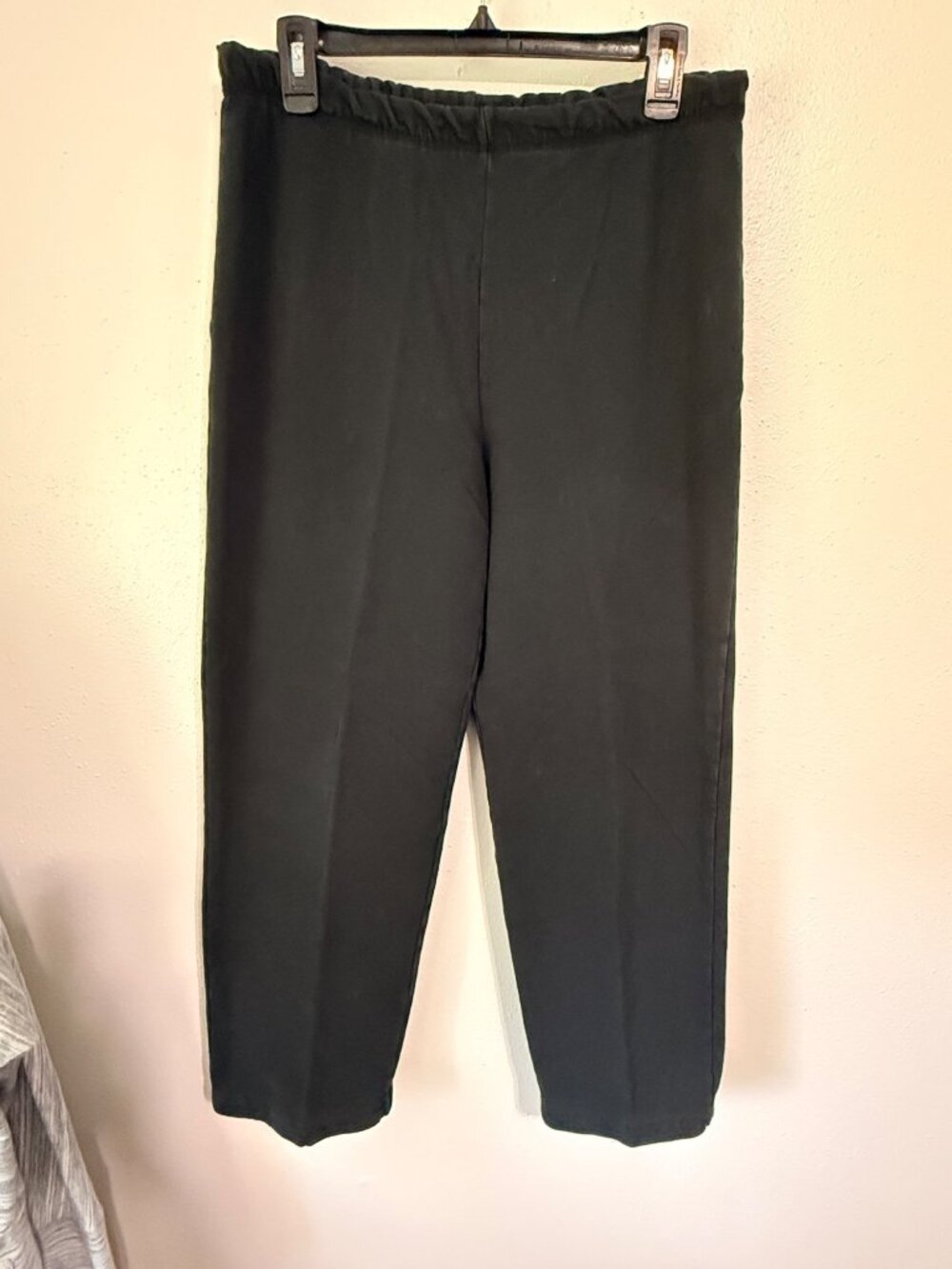 Coldwater Creek Sweatpants Black Elastic Waist Pull on Womans M